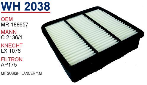 Wunder WH-2038 Air filter WH2038: Buy near me in Poland at 2407.PL - Good price!