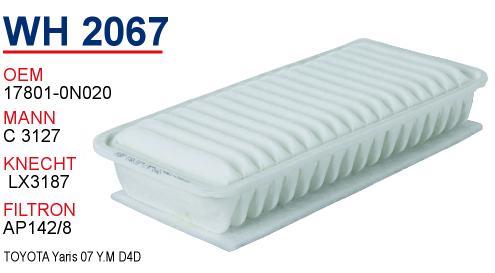 Wunder WH 2067 Air filter WH2067: Buy near me in Poland at 2407.PL - Good price!