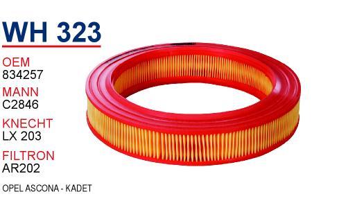 Wunder WH 323 Air filter WH323: Buy near me in Poland at 2407.PL - Good price!