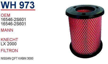 Wunder WH 973 Air filter WH973: Buy near me in Poland at 2407.PL - Good price!
