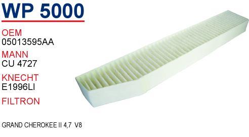 Wunder WP 5000 Filter, interior air WP5000: Buy near me in Poland at 2407.PL - Good price!