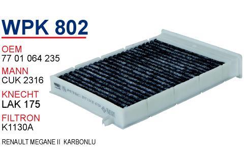 Wunder WPK-802 Filtr kabinowy z węglem aktywnym WPK802: Dobra cena w Polsce na 2407.PL - Kup Teraz!