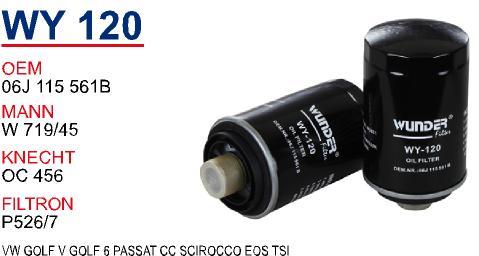 Wunder WY-120 Oil Filter WY120: Buy near me in Poland at 2407.PL - Good price!