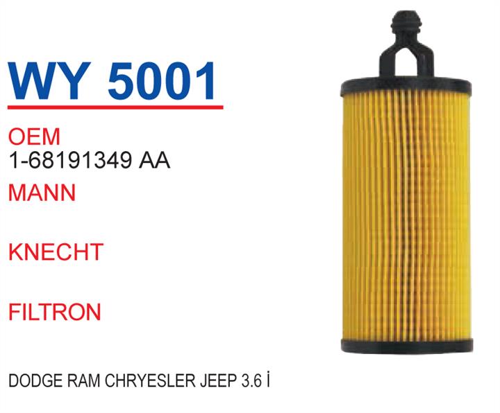 Wunder WY 5001 Масляный фильтр WY5001: Купить в Польше - Отличная цена на 2407.PL!