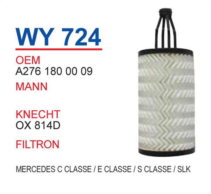 Wunder WY 724 Oil Filter WY724: Buy near me in Poland at 2407.PL - Good price!