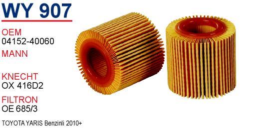 Wunder WY 907 Oil Filter WY907: Buy near me in Poland at 2407.PL - Good price!
