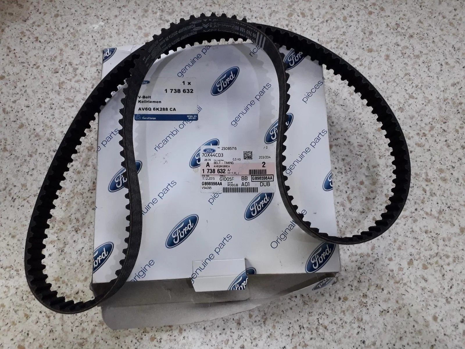 Ford 1 738 632 Timing belt 1738632: Buy near me in Poland at 2407.PL - Good price!