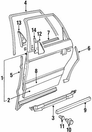 VAG 357 853 753 2BC Door trim 3578537532BC: Buy near me in Poland at 2407.PL - Good price!