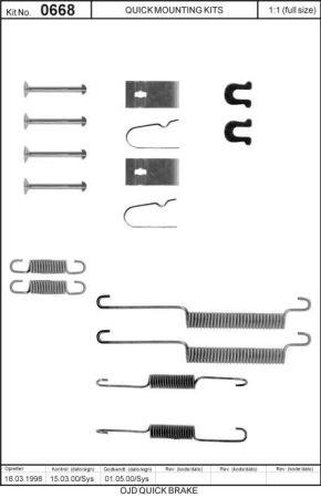 Quick brake 0668 Brake Lining Springs 0668: Buy near me at 2407.PL in Poland at an Affordable price!