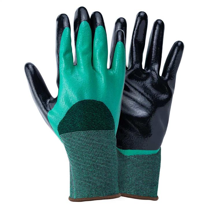 Sigma 9443601 Перчатки трикотажные с двойным нитриловым покрытием р.10 (зелено-черные, манжет) 9443601: Отличная цена - Купить в Польше на 2407.PL!