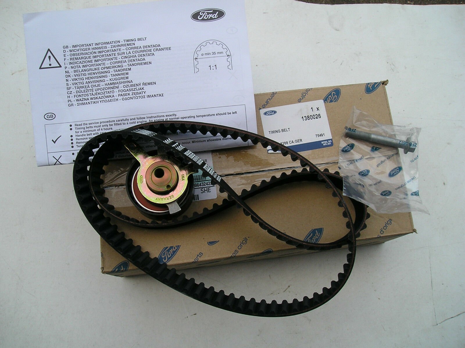 Ford 1 380 026 Timing belt 1380026: Buy near me in Poland at 2407.PL - Good price!