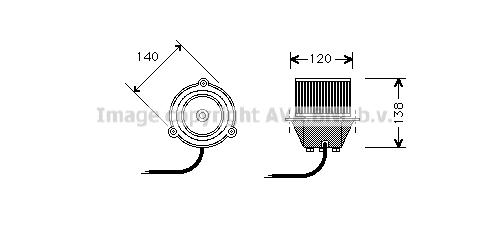 AVA DF7501 Fan assy - heater motor DF7501: Buy near me in Poland at 2407.PL - Good price!