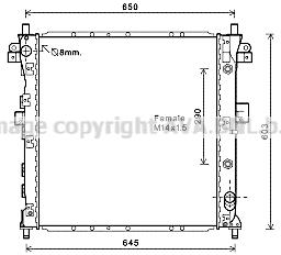 AVA DWA2105 Radiator, engine cooling DWA2105: Buy near me in Poland at 2407.PL - Good price!