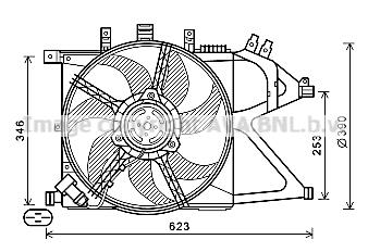 AVA OL7672 Hub, engine cooling fan wheel OL7672: Buy near me in Poland at 2407.PL - Good price!