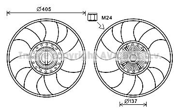 AVA FDC609 Hub, engine cooling fan wheel FDC609: Buy near me in Poland at 2407.PL - Good price!