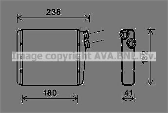 AVA VOA6163 Heat exchanger, interior heating VOA6163: Buy near me in Poland at 2407.PL - Good price!