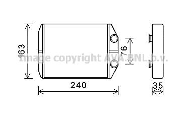 AVA DA6014 Heat exchanger, interior heating DA6014: Buy near me in Poland at 2407.PL - Good price!