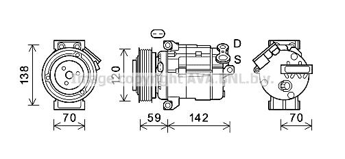 AVA CTK063 Compressor, air conditioning CTK063: Buy near me in Poland at 2407.PL - Good price!