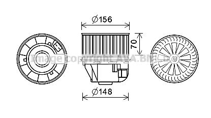 AVA FD8612 Cabin ventilation engine FD8612: Buy near me in Poland at 2407.PL - Good price!