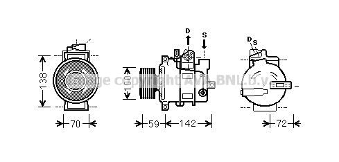 AVA VWK380 Compressor, air conditioning VWK380: Buy near me in Poland at 2407.PL - Good price!