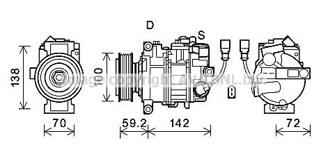 AVA VWK385 Compressor, air conditioning VWK385: Buy near me in Poland at 2407.PL - Good price!
