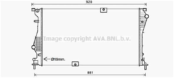 AVA RTA2601 Radiator, engine cooling RTA2601: Buy near me at 2407.PL in Poland at an Affordable price!