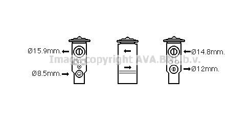 AVA MT1261 Air conditioner expansion valve MT1261: Buy near me in Poland at 2407.PL - Good price!