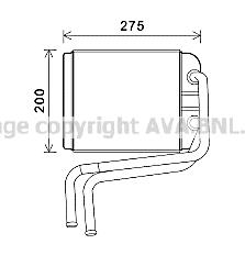 AVA VW6378 Heat exchanger, interior heating VW6378: Buy near me in Poland at 2407.PL - Good price!