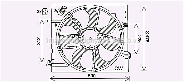 AVA DN7535 Fan, radiator DN7535: Buy near me in Poland at 2407.PL - Good price!