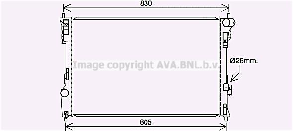 AVA FD2627 Радіатор, система охолодження двигуна FD2627: Приваблива ціна - Купити у Польщі на 2407.PL!