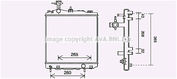 AVA MT2266 Radiator, engine cooling MT2266: Buy near me in Poland at 2407.PL - Good price!