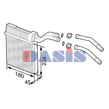 Dasis 099023N Heat exchanger, interior heating 099023N: Buy near me in Poland at 2407.PL - Good price!