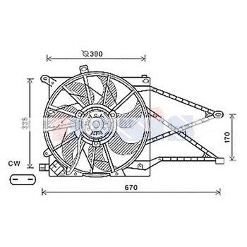 Dasis 158119N Hub, engine cooling fan wheel 158119N: Buy near me in Poland at 2407.PL - Good price!