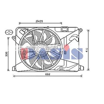 Dasis 158124N Hub, engine cooling fan wheel 158124N: Buy near me in Poland at 2407.PL - Good price!