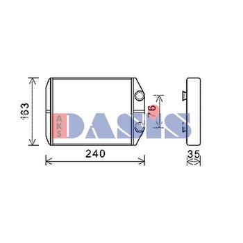 Dasis 189015N Heat exchanger, interior heating 189015N: Buy near me in Poland at 2407.PL - Good price!