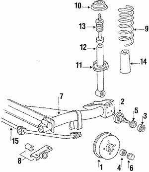 VAG 171 512 131 A Rear suspension shock 171512131A: Buy near me in Poland at 2407.PL - Good price!