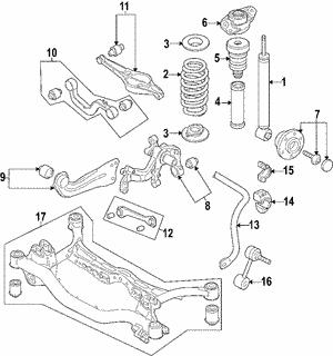 VAG 3C0 505 224 A Rear suspension arm 3C0505224A: Buy near me in Poland at 2407.PL - Good price!