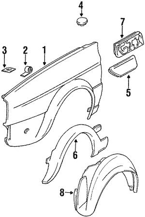 VAG 191 809 961 G Inner wing panel 191809961G: Buy near me at 2407.PL in Poland at an Affordable price!