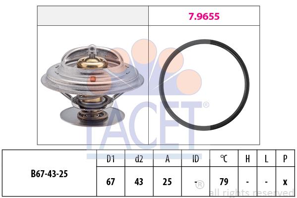 Facet 7.8983 Thermostat, coolant 78983: Buy near me in Poland at 2407.PL - Good price!