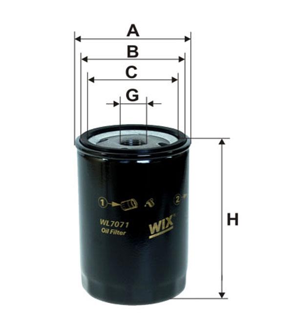 WIX WL7071-12 Oil Filter WL707112: Buy near me at 2407.PL in Poland at an Affordable price!