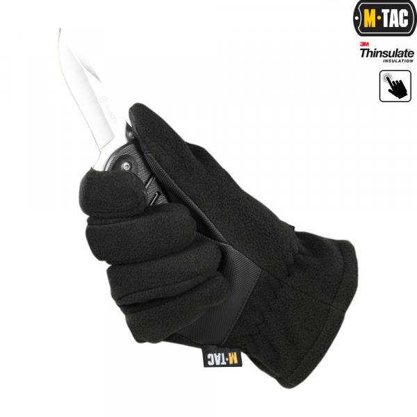 Fleece Gloves Thinsulate Black L M-Tac 90309002-L