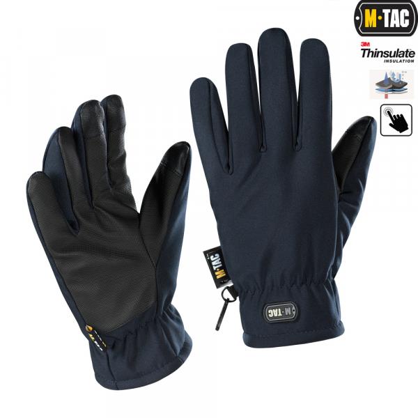 M-Tac Gloves Soft Shell Thinsulate Navy Blue L – price