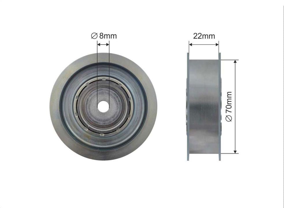 500094 Caffaro Spannrolle Keilrippenriemen