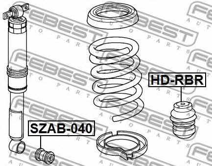 Odboje amortyzatora tylnego Febest HD-RBR