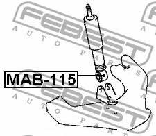 Tuleja przedniego amortyzatora Febest MAB-115