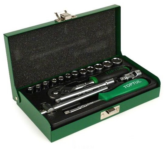 Toptul GCAD1702 The combined tool kit 1/4 "17 pieces. GCAD1702: Buy near me in Poland at 2407.PL - Good price!