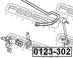 Łącznik stabilizatora tylnego Febest 0123-302