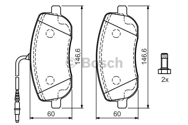 Bosch Brake Pad Set, disc brake – price 148 PLN