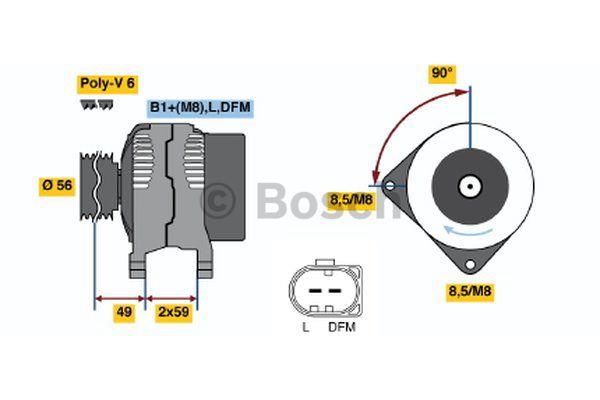 Bosch Alternator – cena 824 PLN