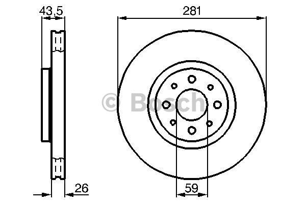 Тормозной диск передний вентилируемый Bosch 0 986 478 855